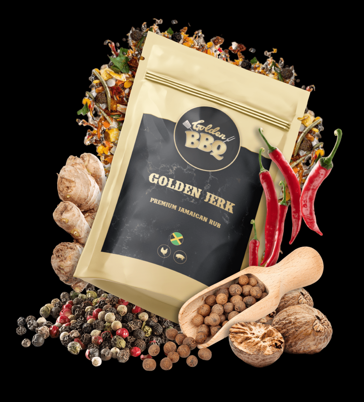 Golden Jerk Rub - Rook aan zee